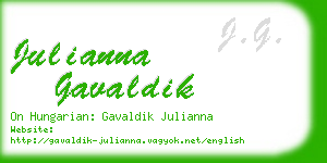 julianna gavaldik business card